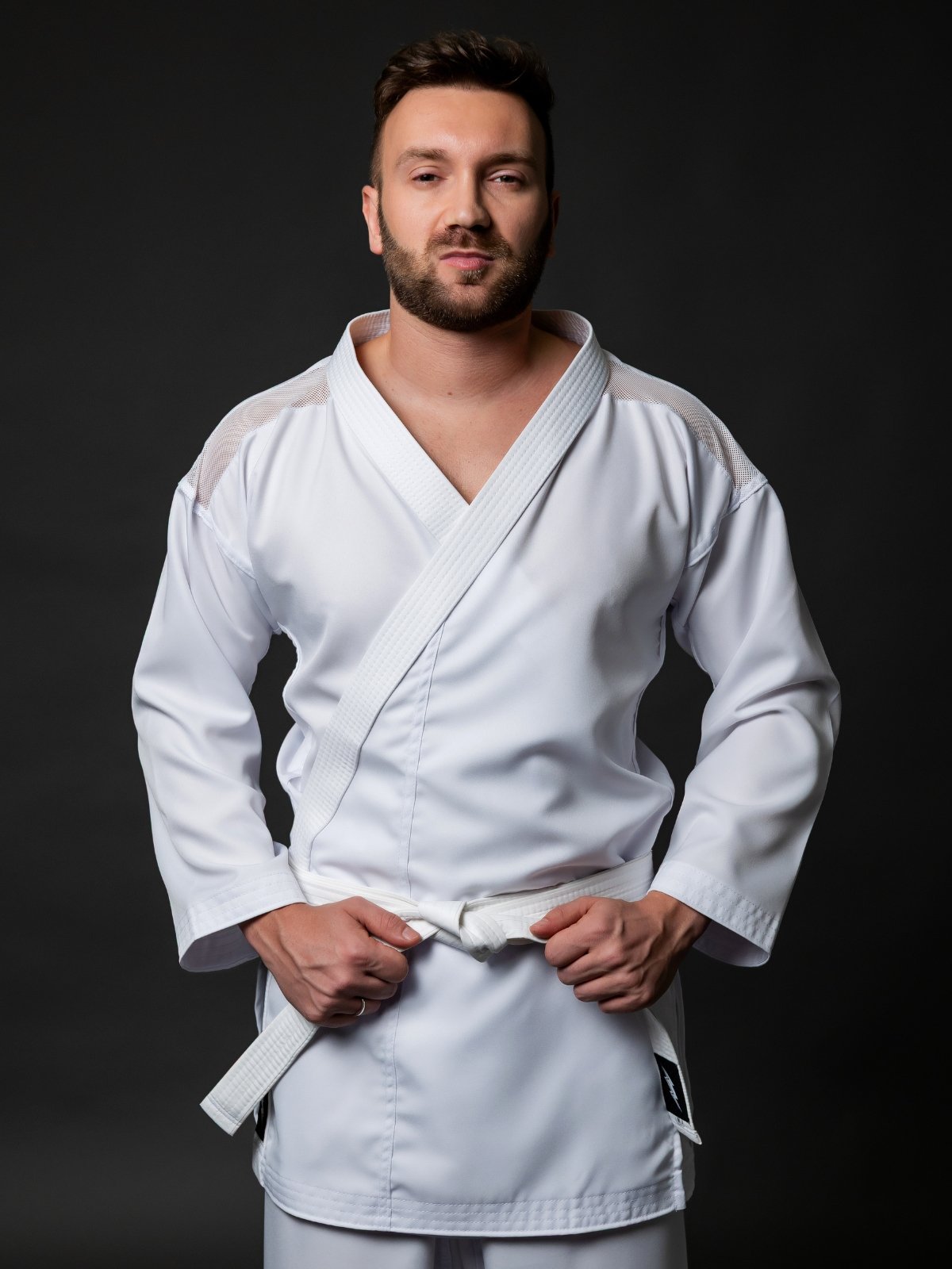 Kit Kimono KM Microfibra Adulto, Luva e Caneleira com Botinha Gold