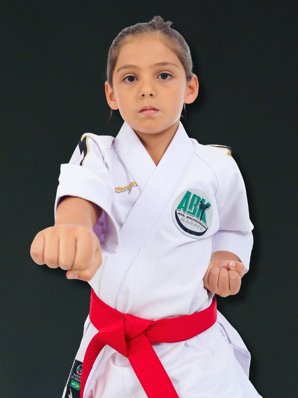 Kit Dois Kimonos Infantis Zanshin Gold Line Kata e Kumite com CBK